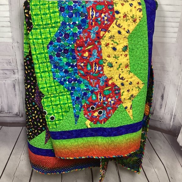 Handmade Snake Quilt Kids Blanket - Picture 8 of 11